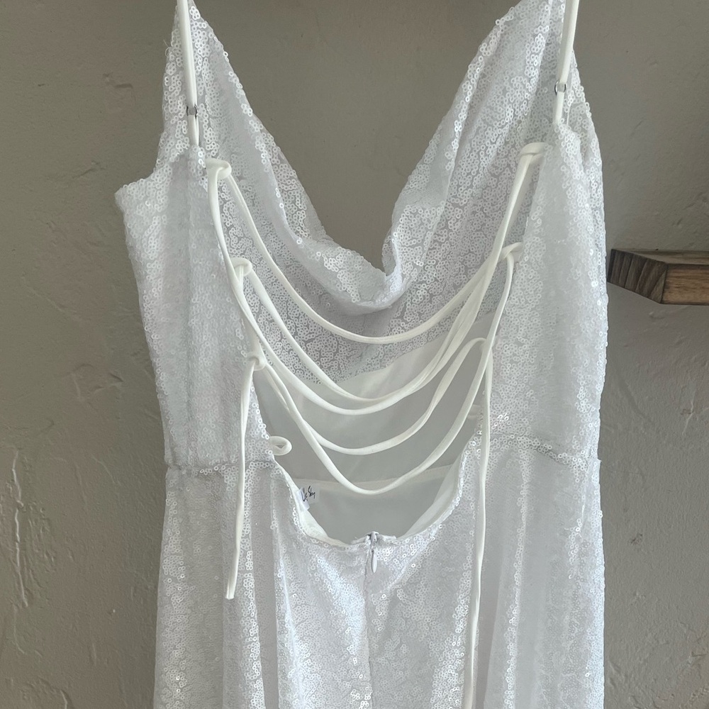 Lucy in the Sky White Sequin Dress